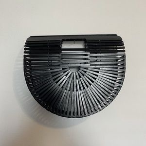 ASOS Black Slatted Clutch Bag